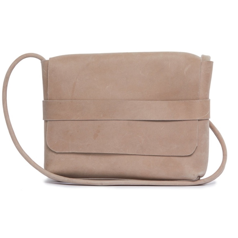 Beige Leather Able Shoulder/Crossbody Purse